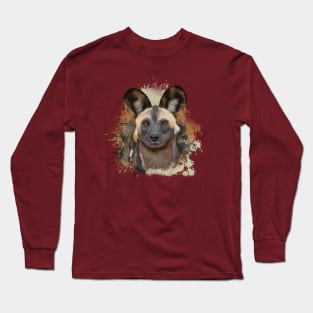 African Wild Dog | Wildlife Design Long Sleeve T-Shirt